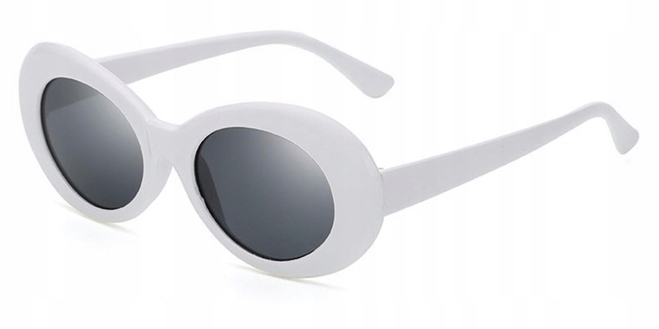 

Okulary przeciwsłoneczne retro owal okrągłe białe