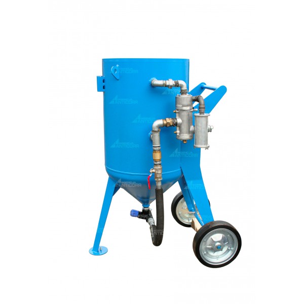 Пескоструйная машина 200 л на колесах, декомпрессия CLEMCO+PTC