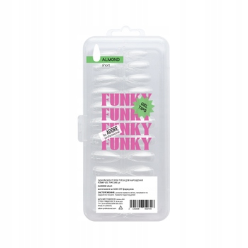 Adore Gelové tipy pro prodlužování Funky Gel Tips 240 ks Almond Short
