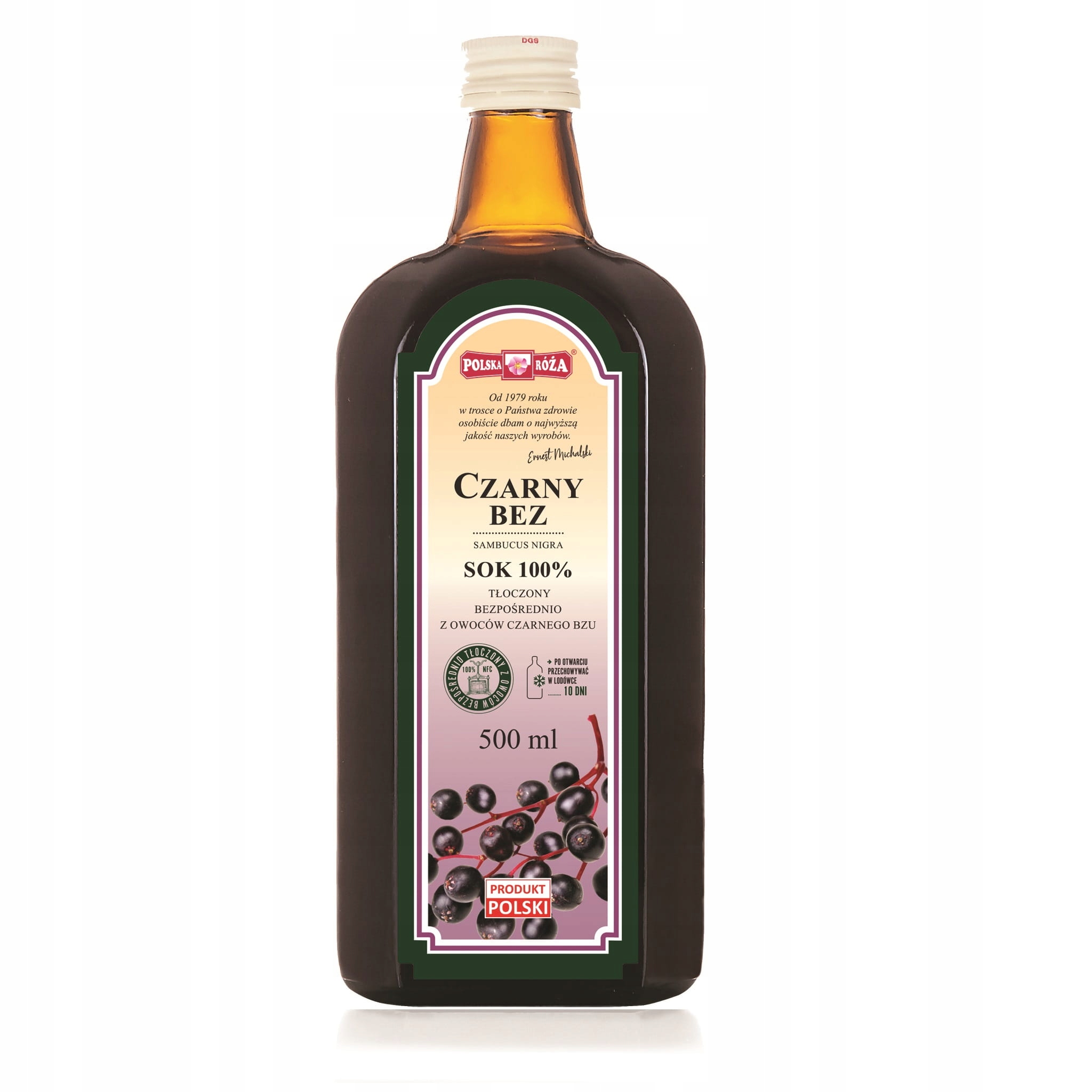 

Sok z czarnego bzu tłoczony Nfc 500 ml Polska Róża