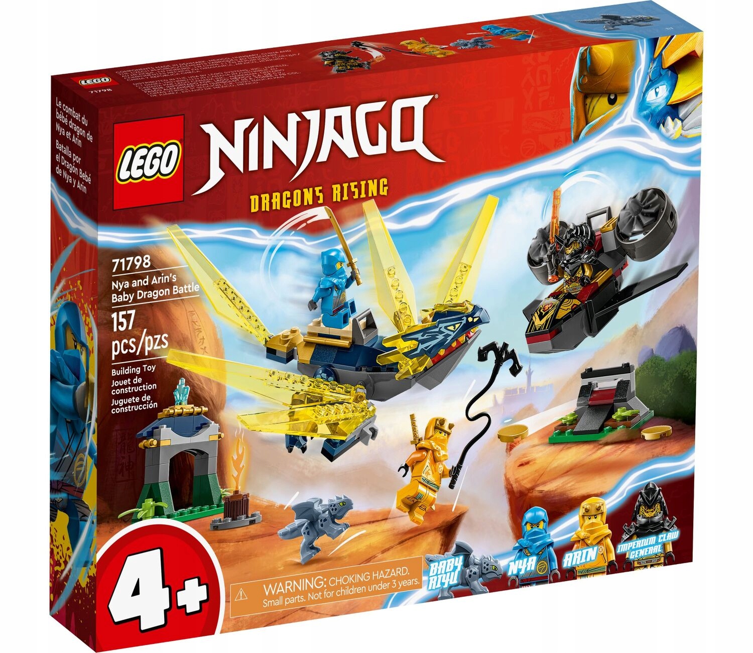 Lego 71798 Ninjago Nya a Arin – bitva na hřbetě malého draka