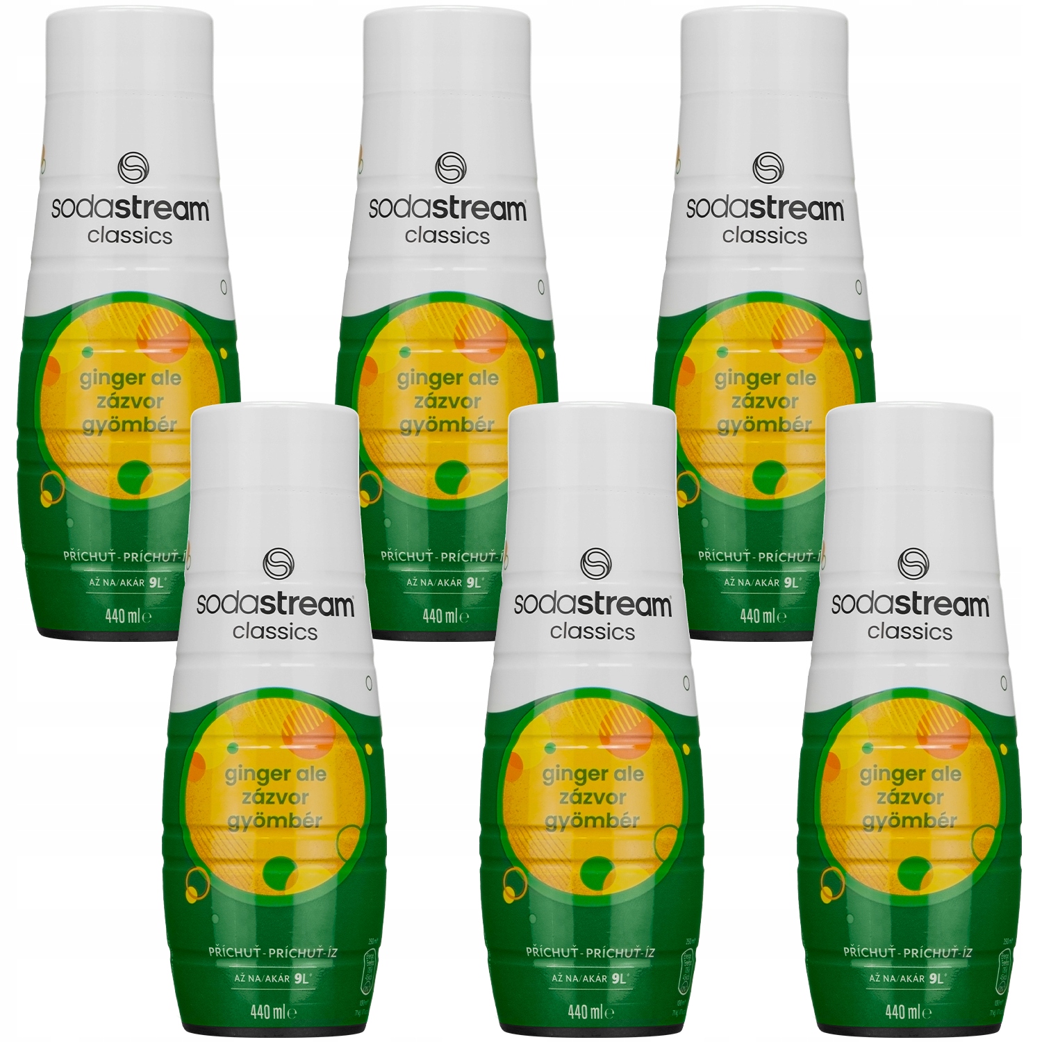 6 x Sirup Do Sodastream Ginger Ale Zázvorový Koncentrát Do Saturatoru 440 ML