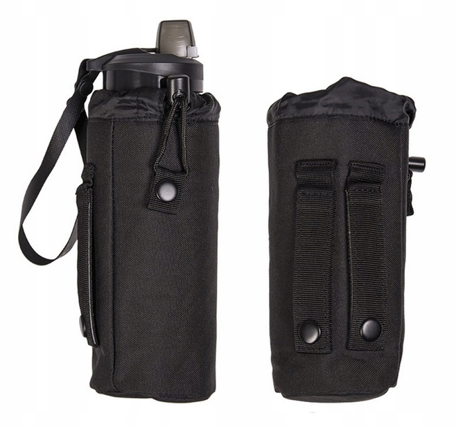 KIESZEŃ TERMICZNA ETUI POKROWIEC NA BUTELKĘ 0,5 / 0,7l MOLLE BLACK CZARNA