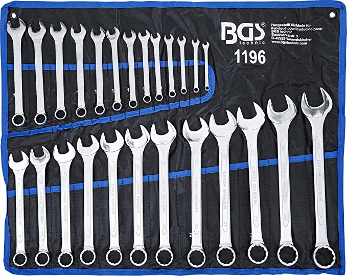 Očkoploché kľúče, veľkosti 6-32 mm, súprava 25 ks v obale Bgs 1196
