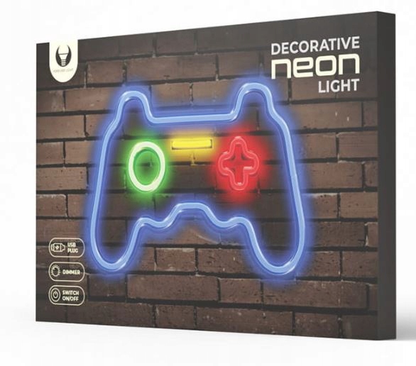 Neon Led Dekoracyjny Gamepad Ozdoba Plexi Multikolor z ściemniaczem Usb
