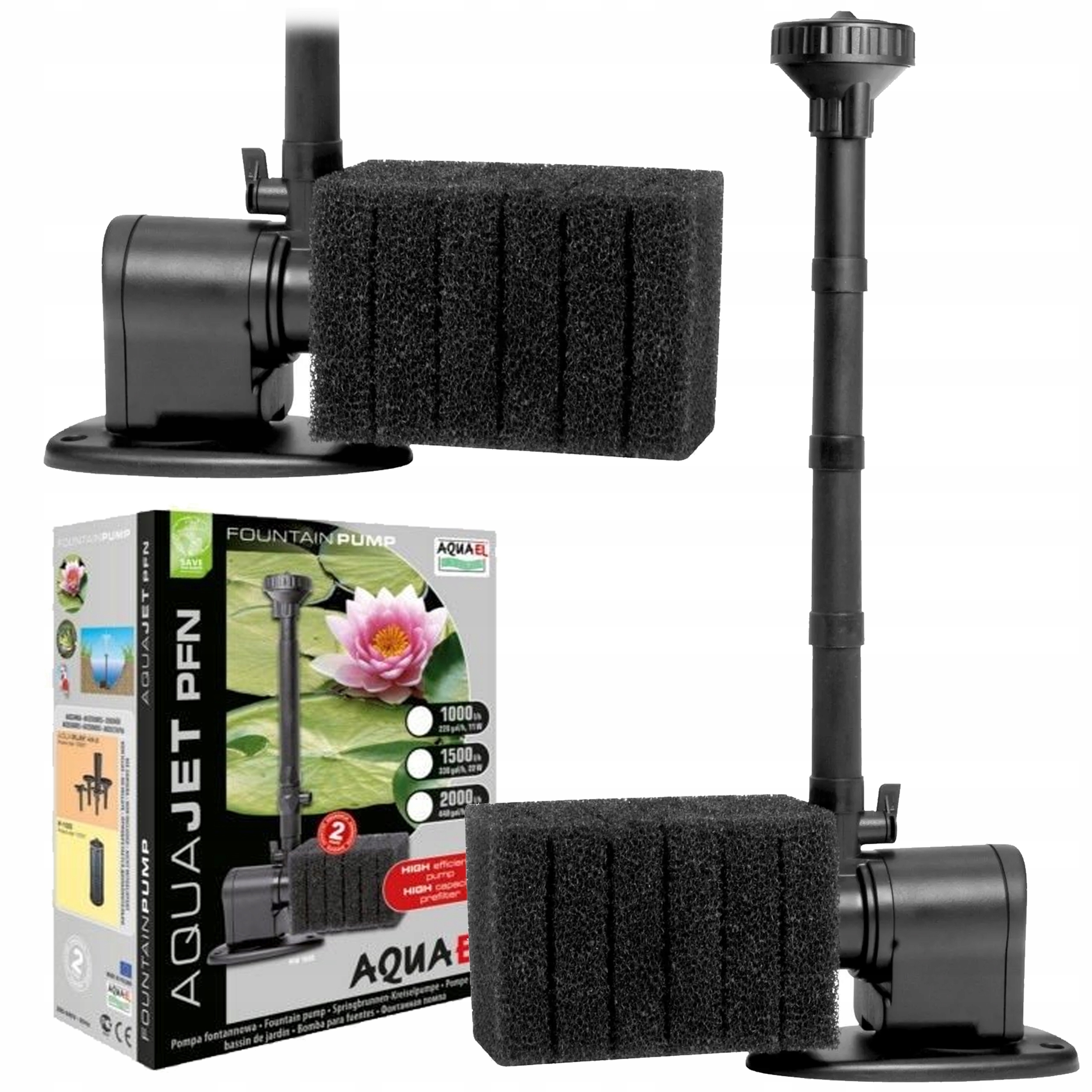 Aquael Aqua Jet Pompa Fontanna Do Oczka Wodnego Kaskada PFN-1000