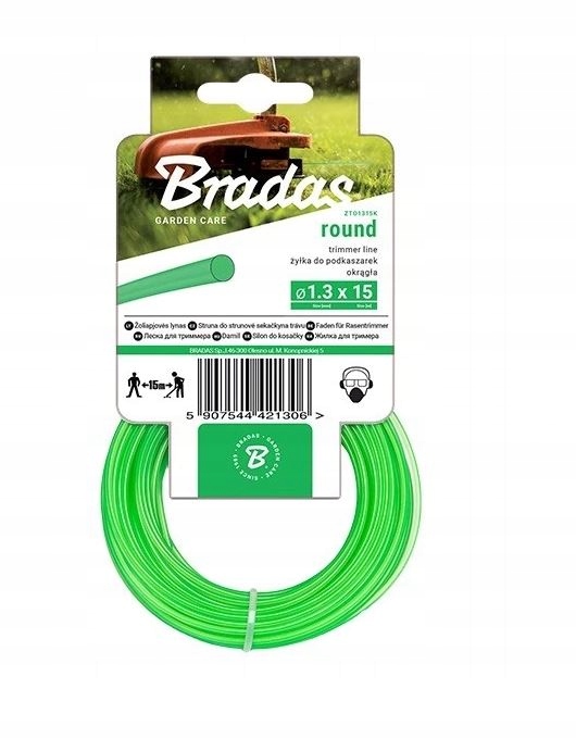 

Żyłka Tnąca Do Podkaszarki Okrągła Bradas 2,7x15m