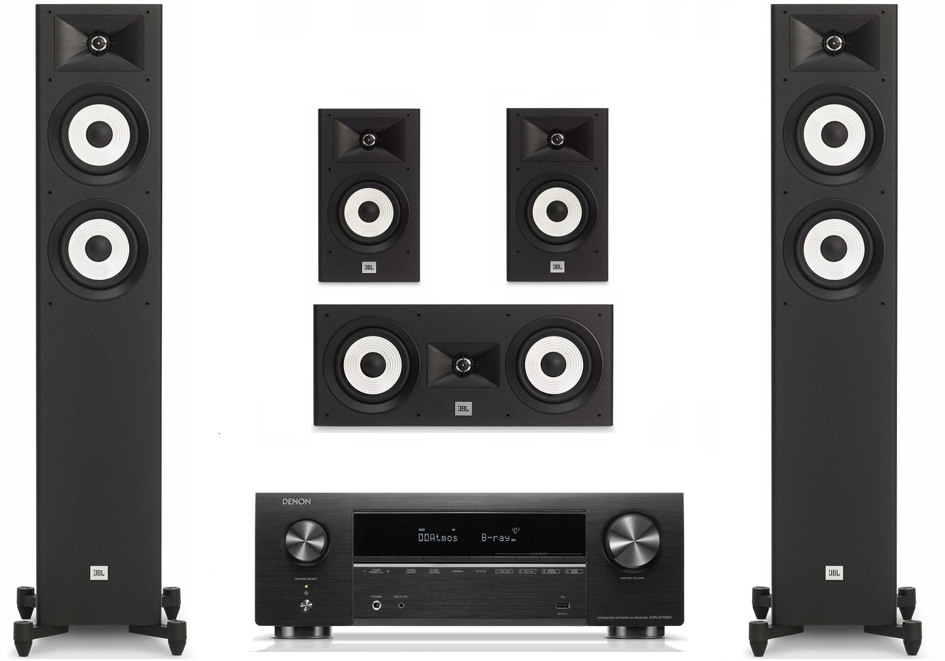 JBL STAGE KINO A170 A130 A125C + DENON AVR-X1700H DAB