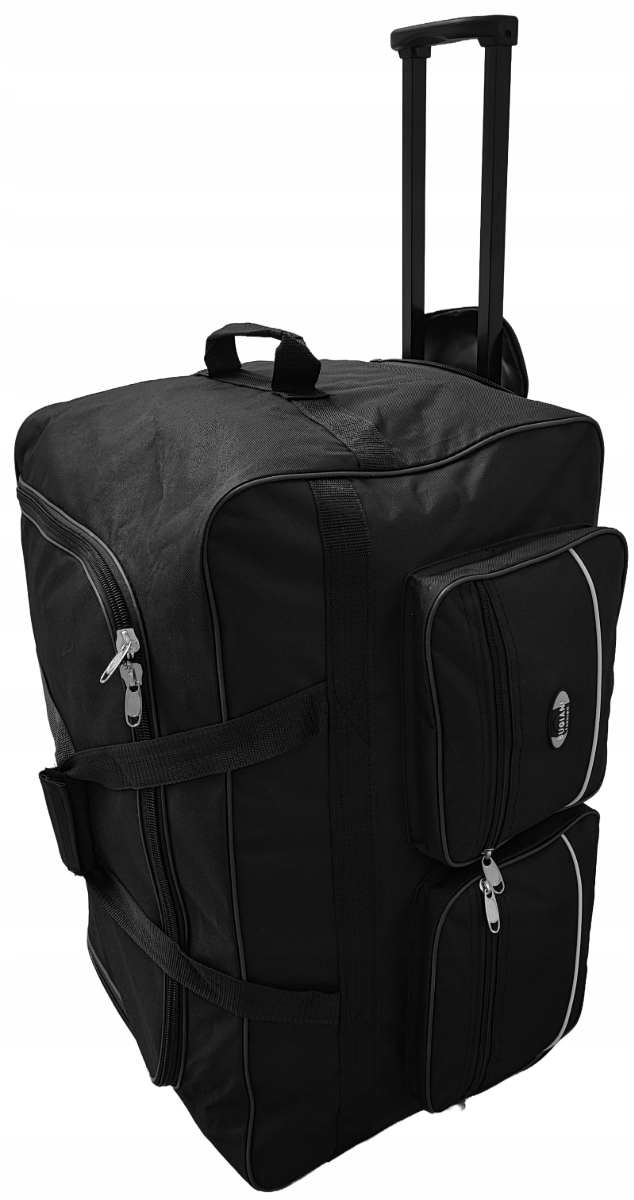 Torba podróżna na kółkach 68x38x38 nylon rączka teleskopowa czarna