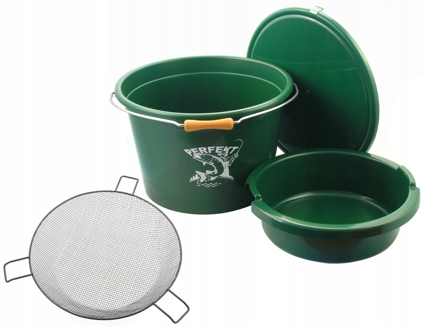 WIADRO ZANĘTOWE 18 L + MISKA 5L + POKRYWA + SITO 4 mm.