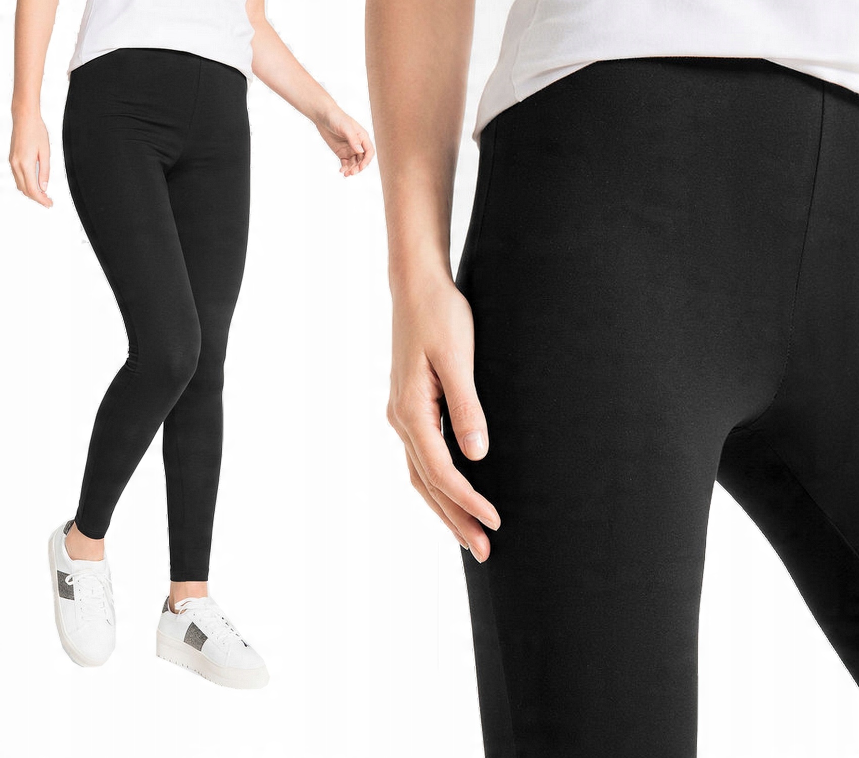 

Leginsy Bambusowe Damskie Długie Getry, 2XL/3XL