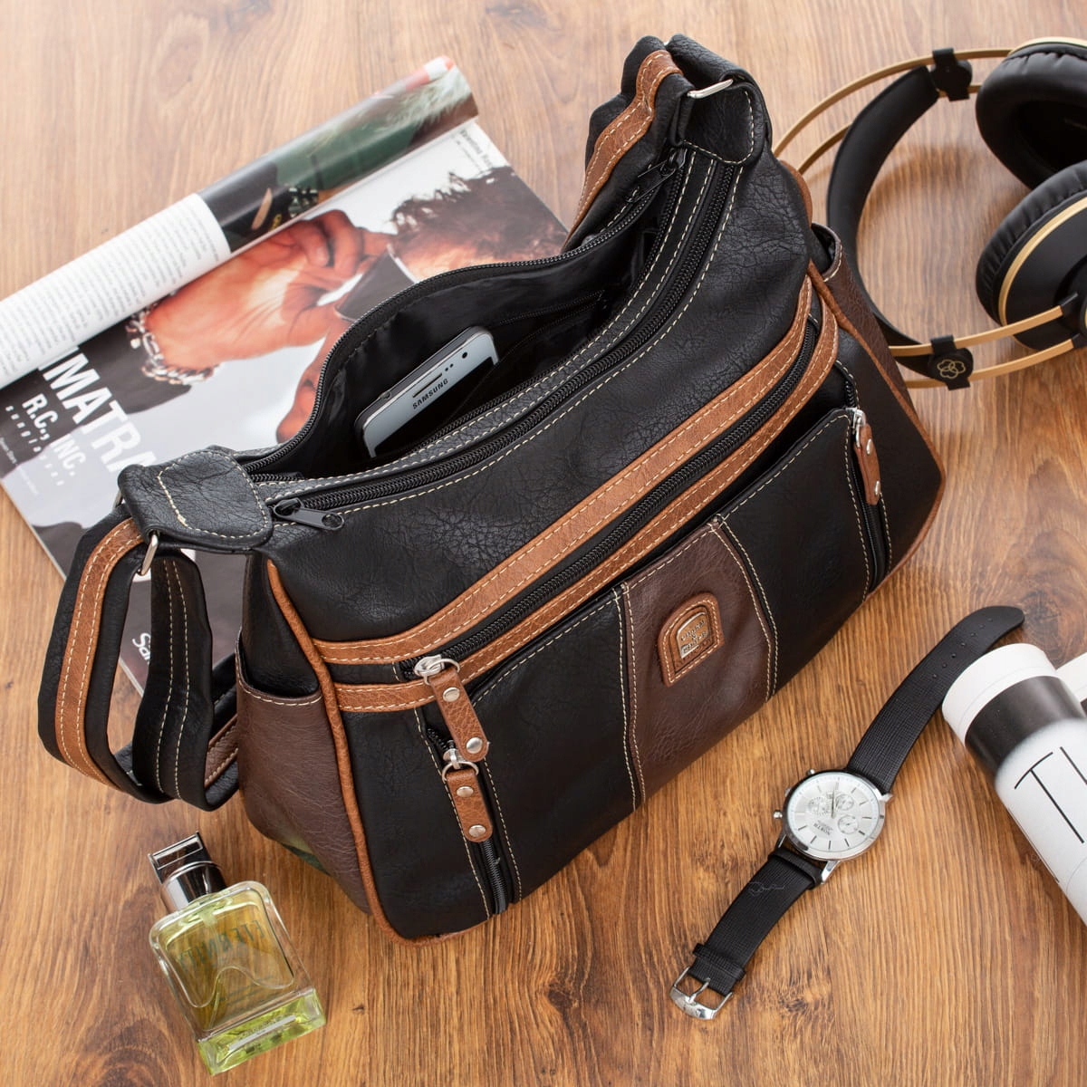 Średnia Torebka Charm&Shape na ramię Choco Styl miejski