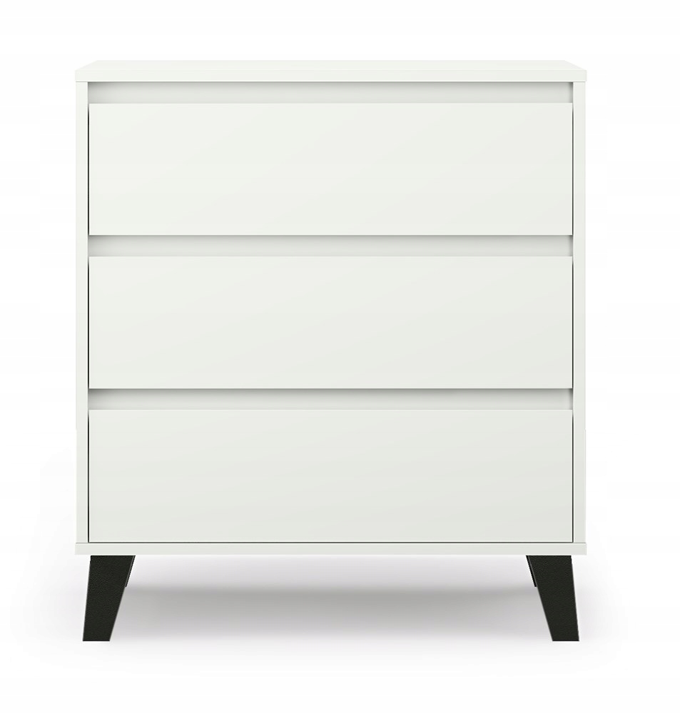 KOMODA NOWOCZESNA 70 cm POJEMNA SZAFKA REGAŁ SZUFLADY MEBLE BIEL MAT Stan opakowania oryginalne