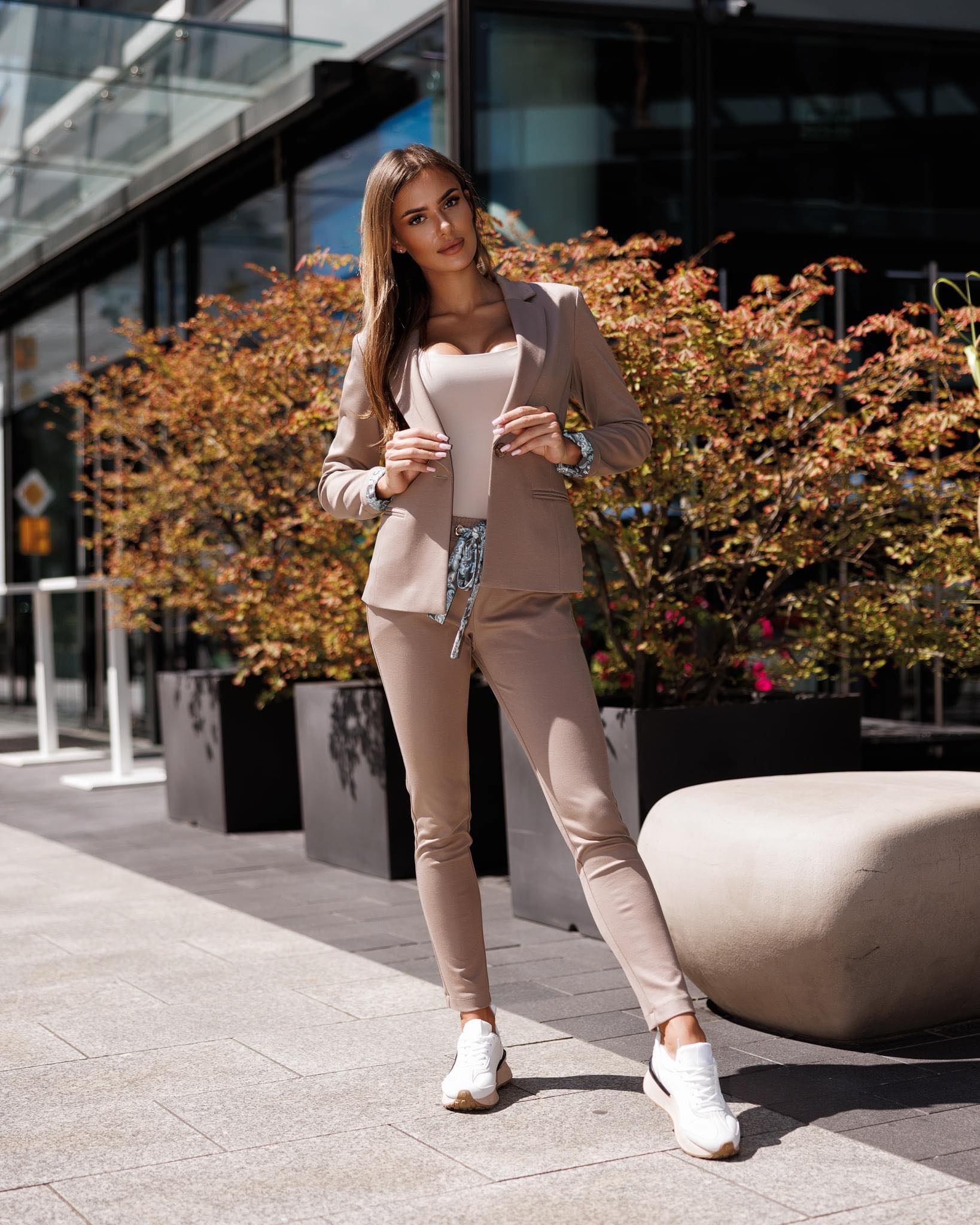 Béžové kalhoty Model 0725 od firmy Lalous velikost S