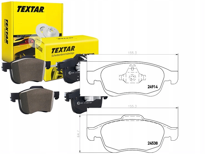 Sada Brzdových Destiček Textar PAD1669 1304707