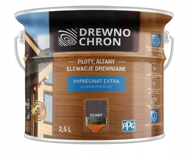 Drewnochron Impregnat Extra Powłokotwórczy Szary 2,5L