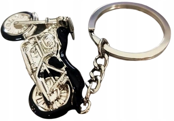 Breloczek Motocykl Moto Myszy z Marsa Czarny Bike Motor Harley Symbol Fun