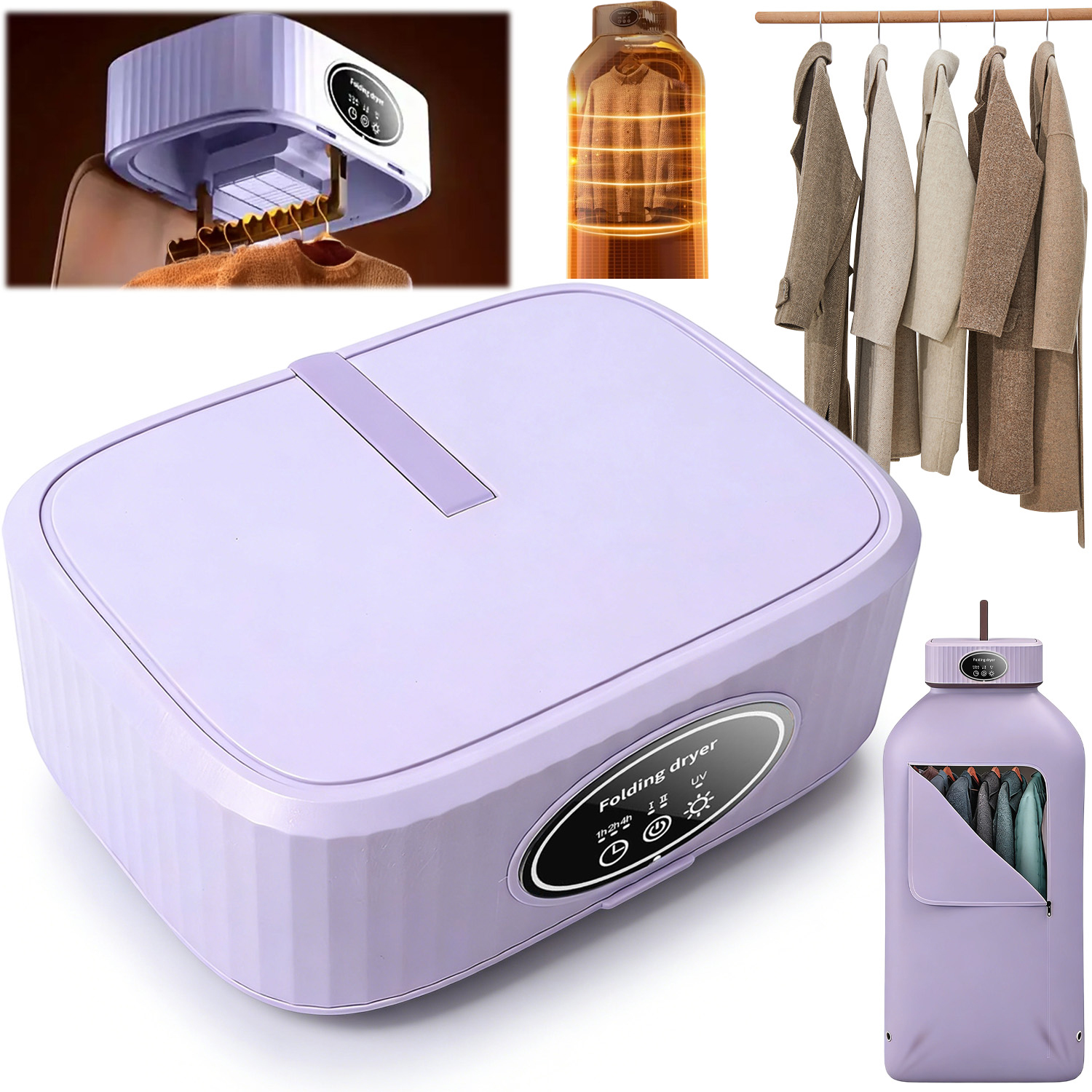 Elektrická Sušák Na Prádlo Inteligentní 2 Nastavitelné Rychlosti 600 W
