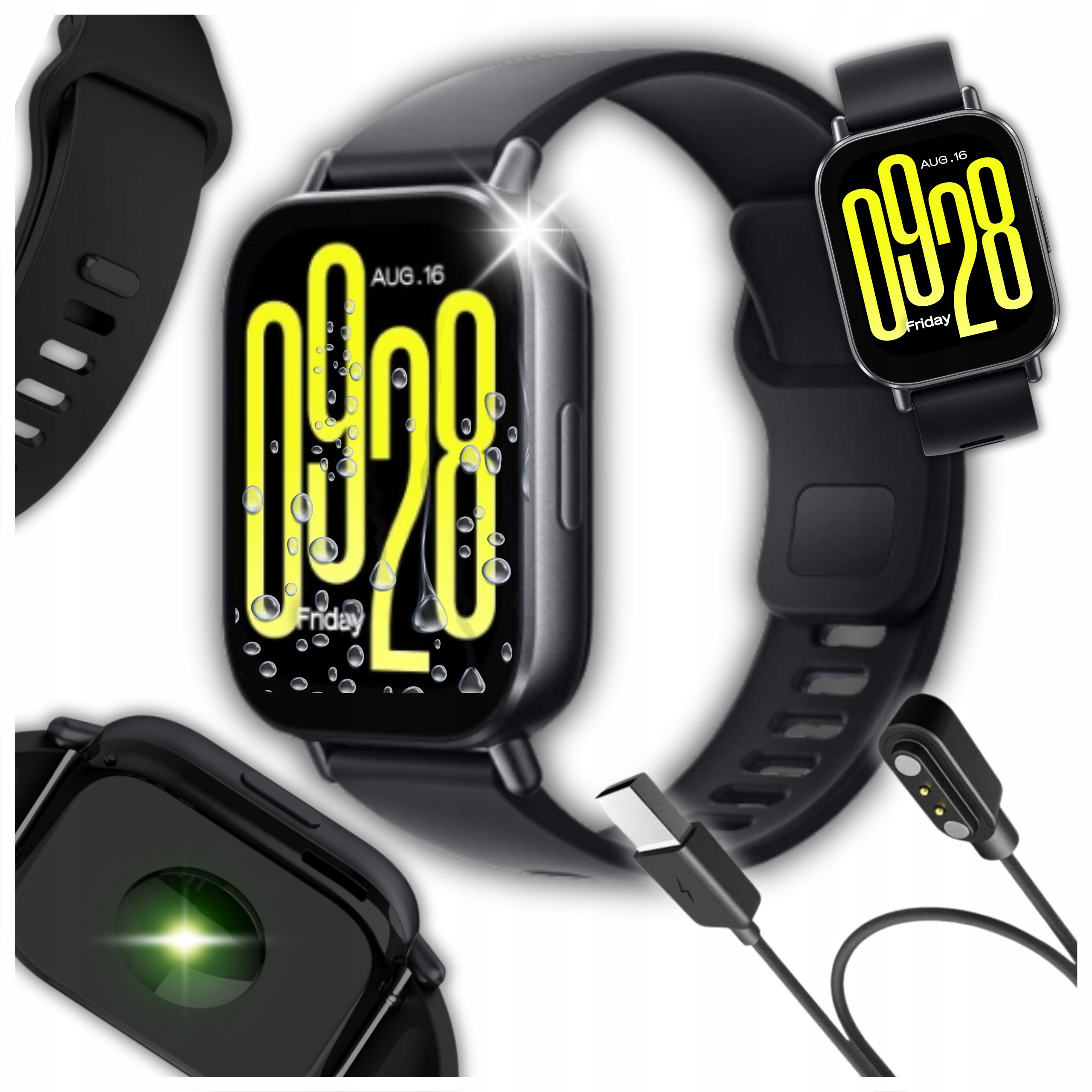 Smartwatch Xiaomi Redmi watch 5 Active czarny zegarek męski damski funkcje