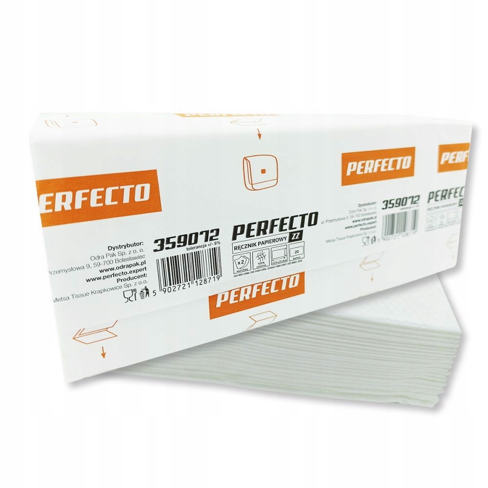 Levně Papírový ručník bílý Zz Perfecto 20 ks
