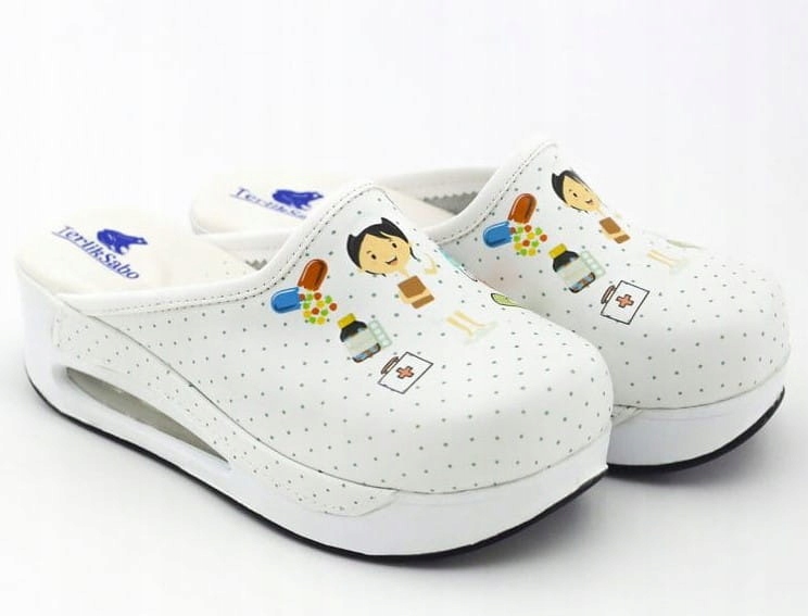 Air Clogs buty medyczne z kolorowym medycznym nadrukiem 43