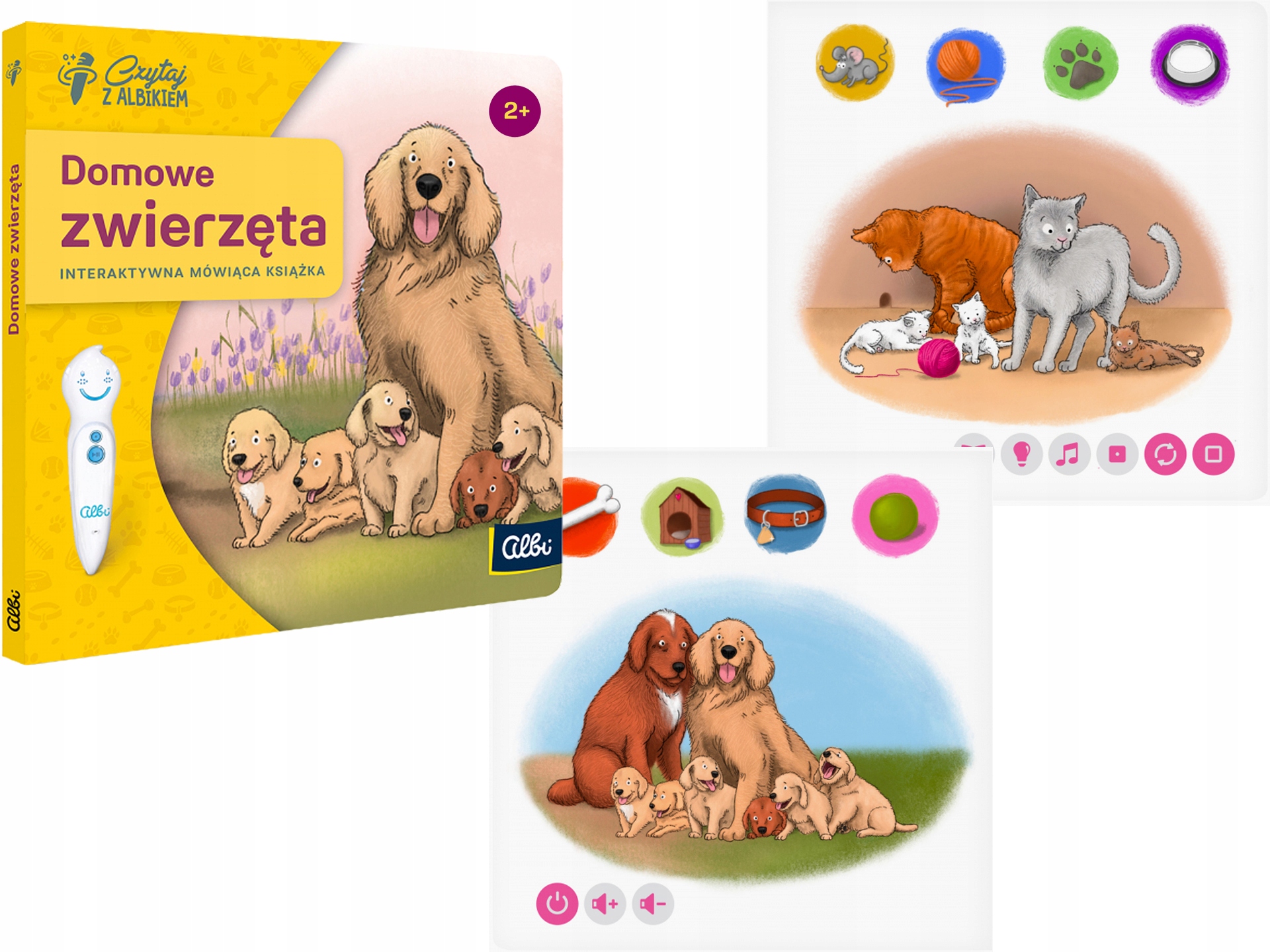 CZYTAJ z ALBIKIEM Mówiąca KSIĄŻKA DOMOWE ZWIERZĘTA Mini Książeczka ALBIK 2+