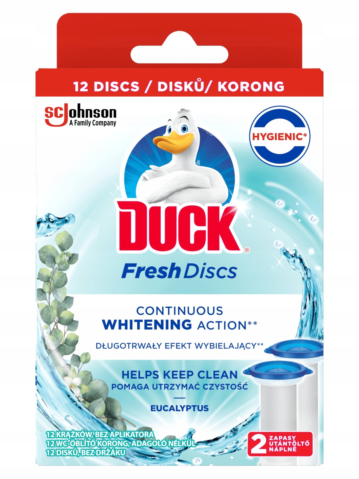 

Duck Fresh discs, krążki żelowe 12krążków Eukalipt