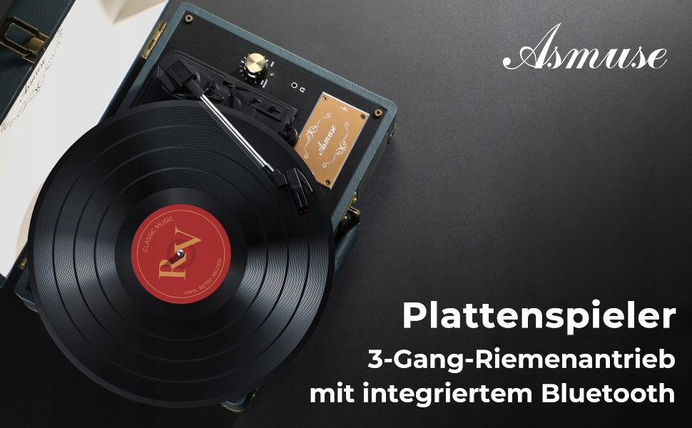 Gramofon ASMUSE 0001 Głębokość produktu 15.2 cm