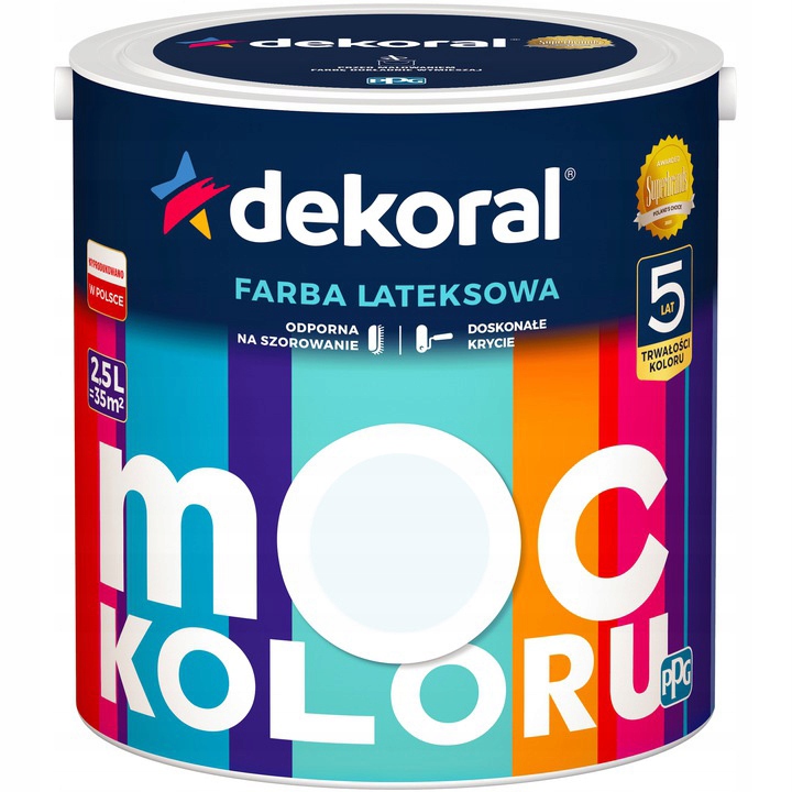 

Farba Moc Koloru Dekoral 29 Ulotna Szarość 5L