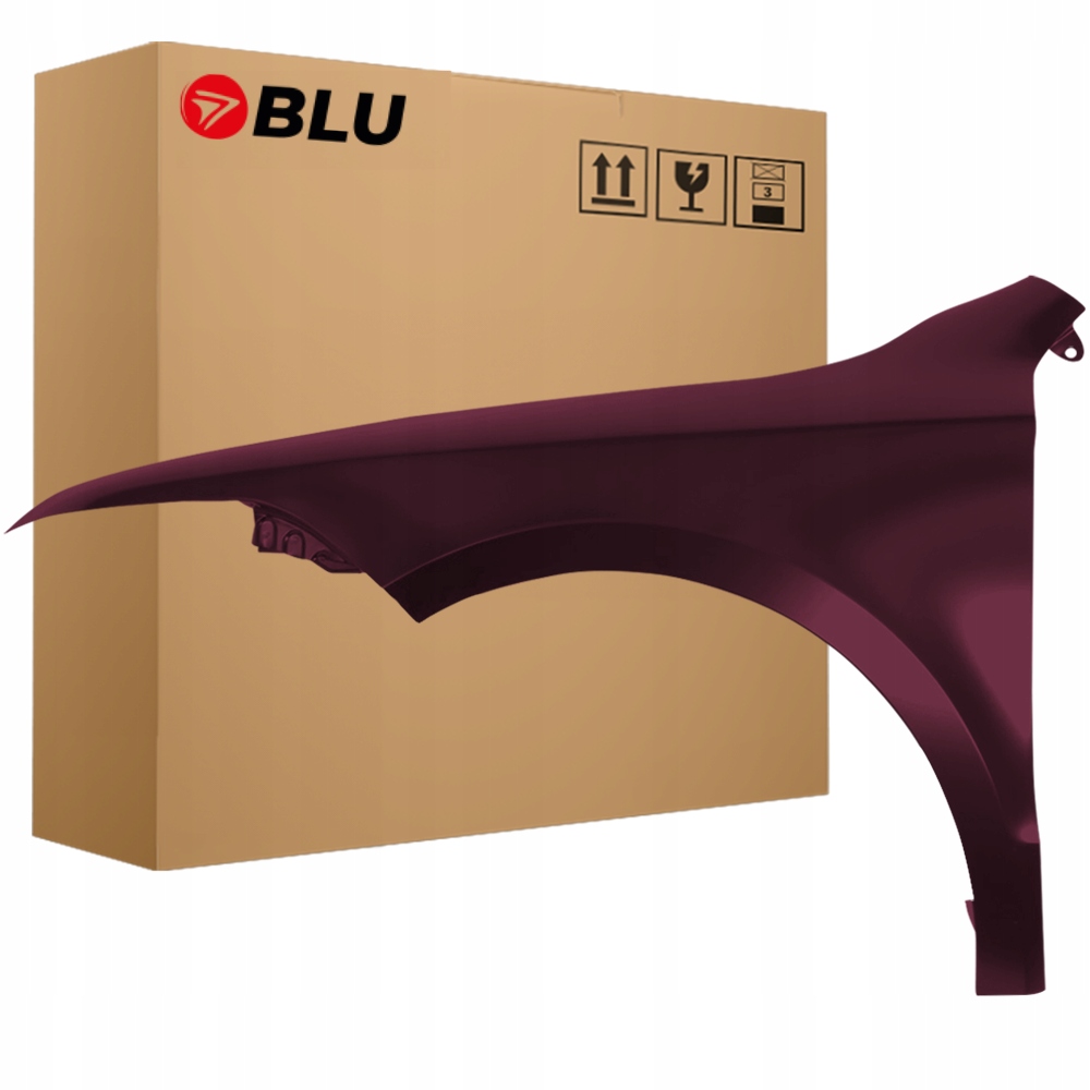 Blu Blatník Škoda Superb II 3T LF3X levý červený 08-13 přední RossoBrunello