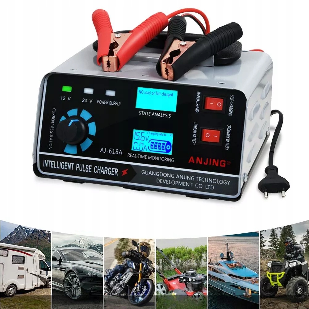 30A Usměrňovač 12V/24V Mikroprocesorová Nabíječka Pro Baterii, Oprava