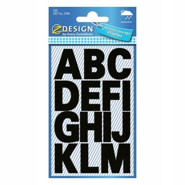 

Naklejki Z Design-litery (100 PKT./25 MM) Czarne