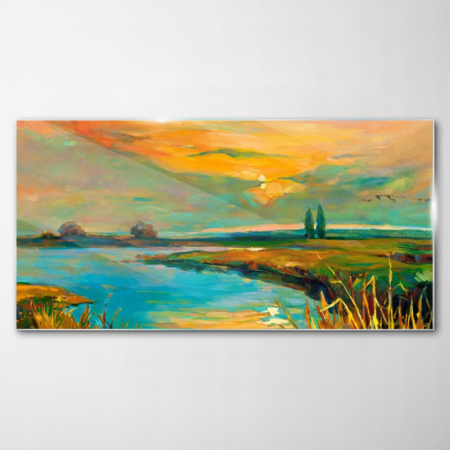

Obraz na Szkle Dekor Jezioro Zachód Słońca 120x60