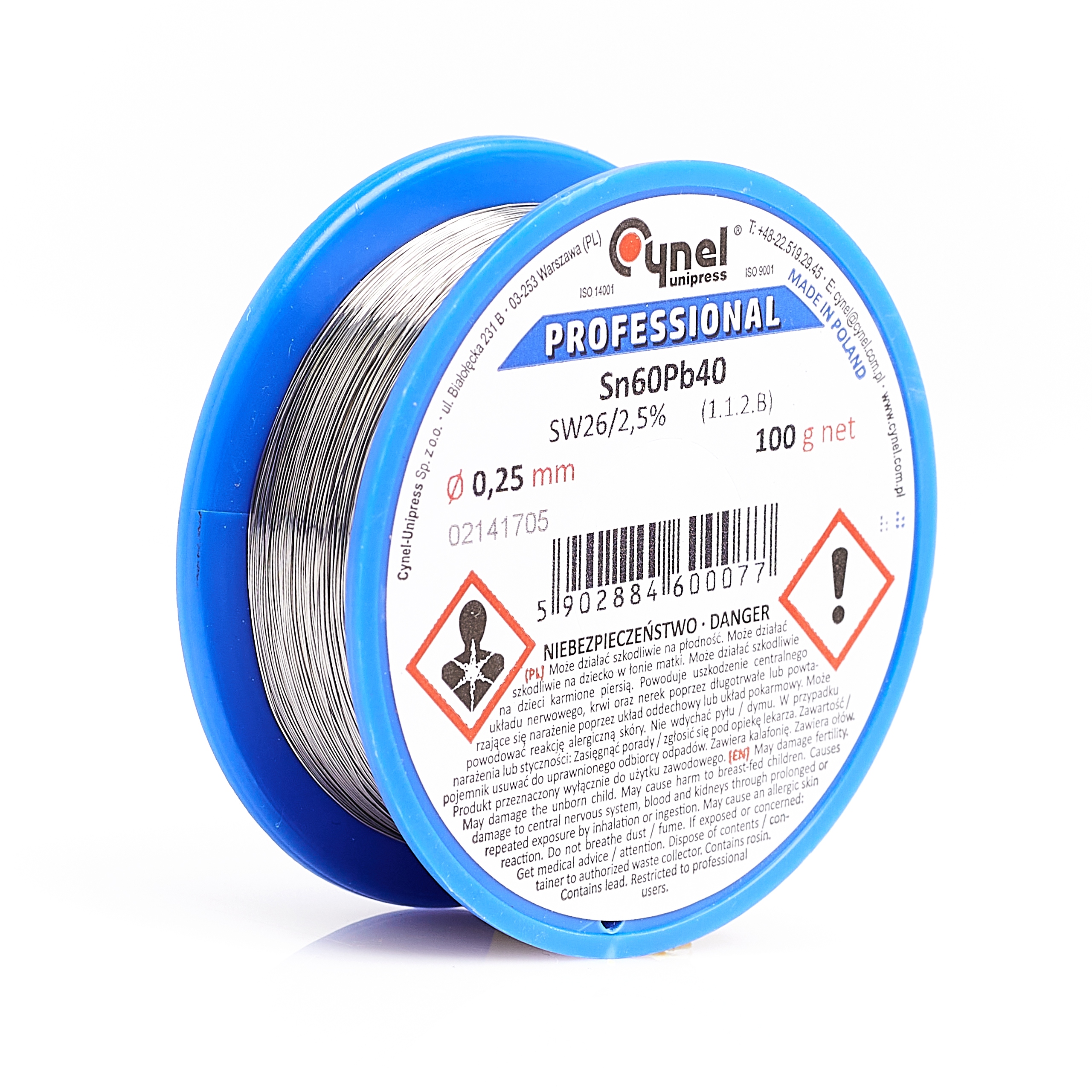 

Cyna Z Topnikiem 0,25mm 100g Cynel Spoiwo Sn60Pb40