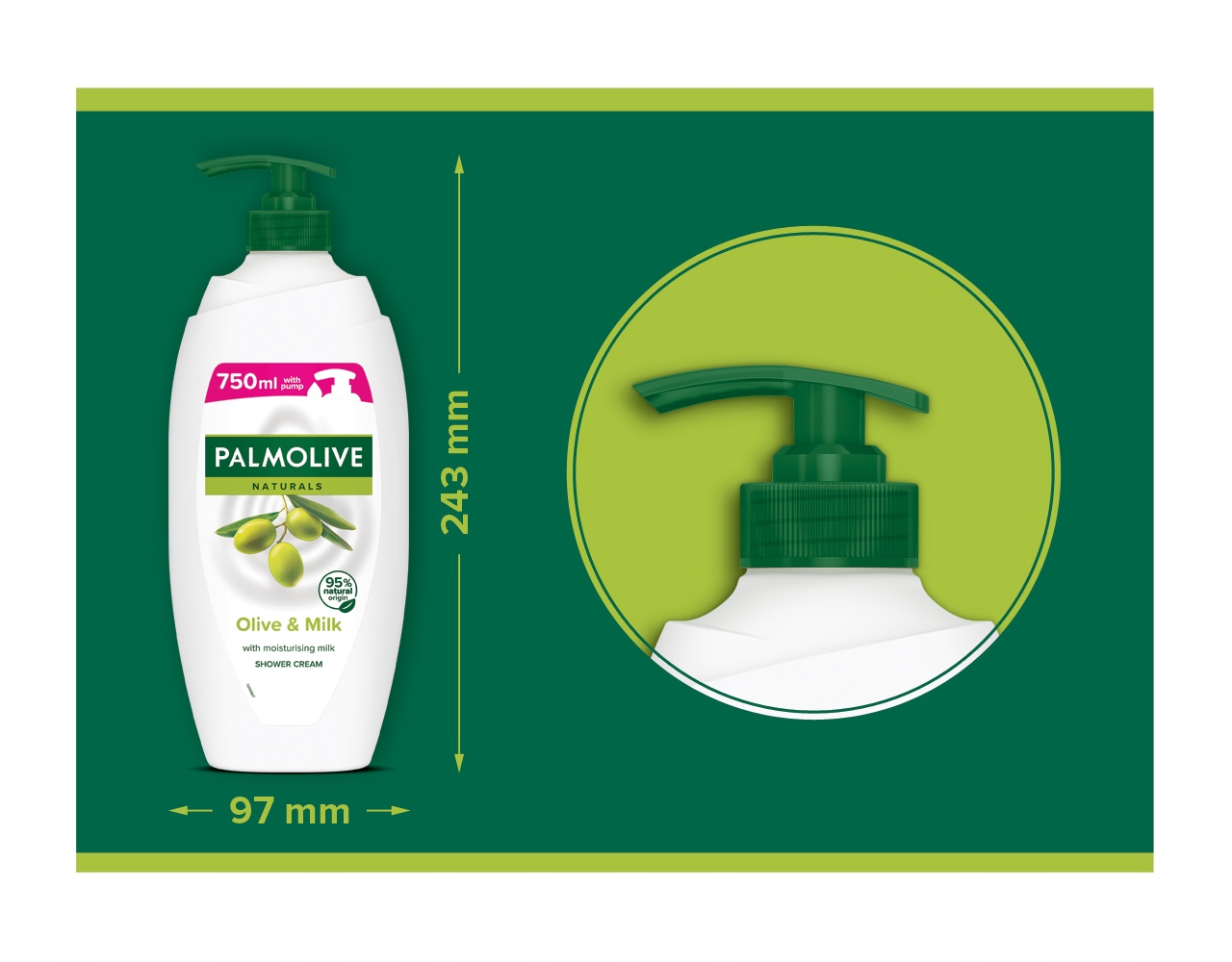 PALMOLIVE żel pod prysznic OLIVE&MILK 4x750 ml Produkt nie zawiera składników pochodzenia zwierzęcego