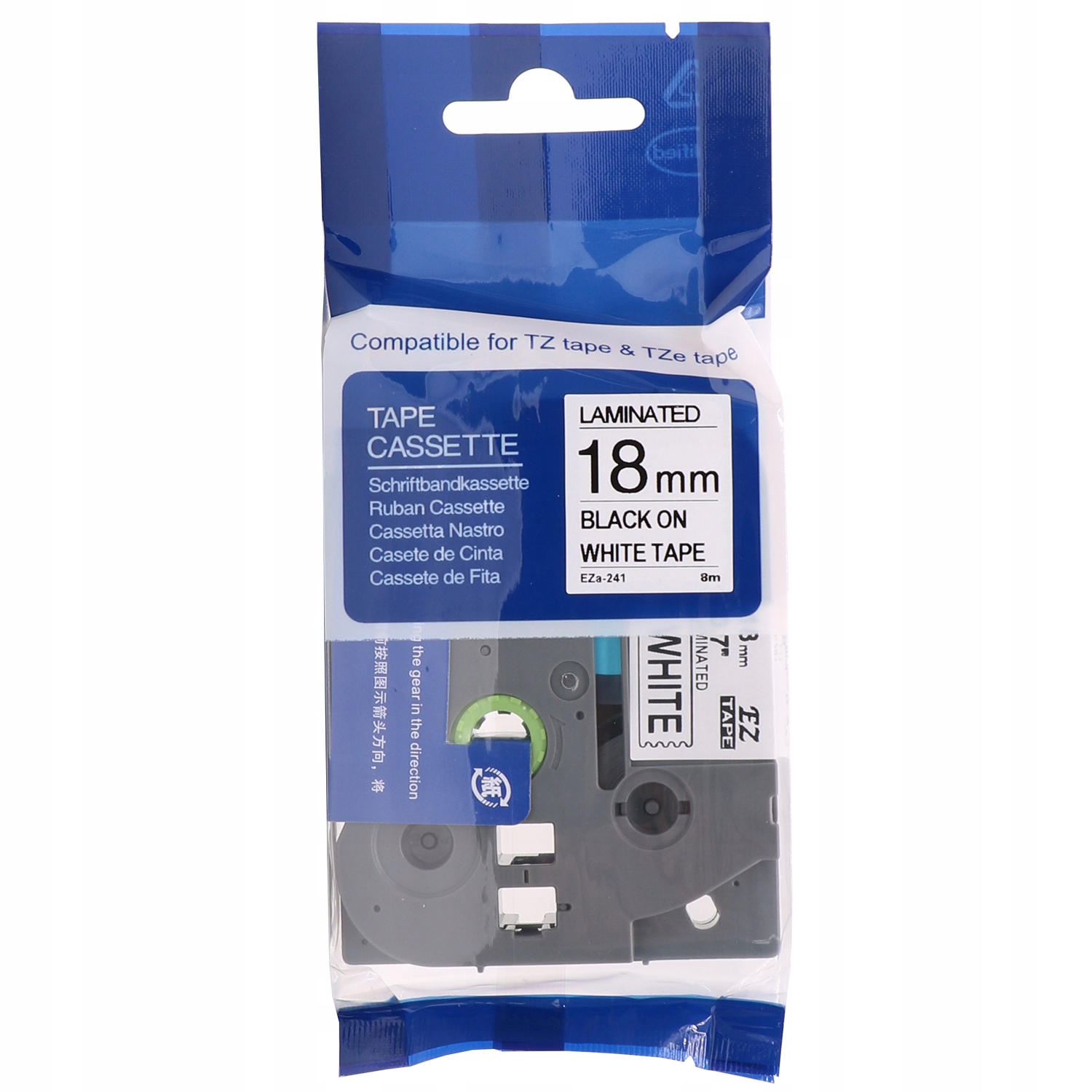 TAŚMA kompatybilna z brother TZ-241 18MM 8M BIAŁA TZe-241