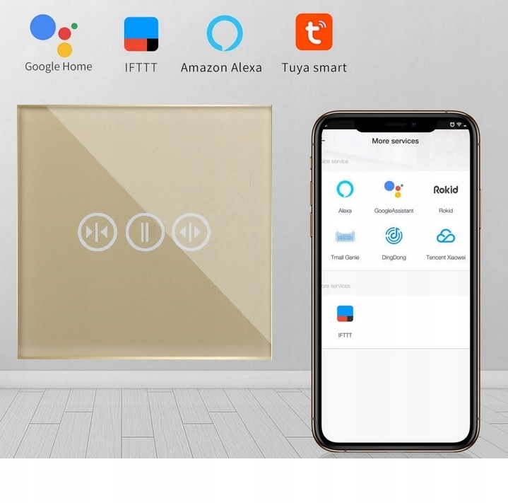 DOTYKOWY WŁĄCZNIK PRZEŁĄCZNIK ROLET WIFI TUYA SZKŁ EAN (GTIN) 5903900630474