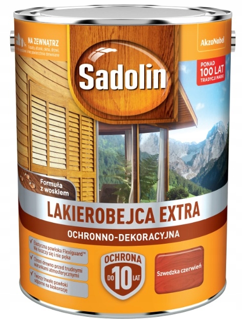 

Lakierobejca Sadolin Extra- szwedzka czerwień 5l