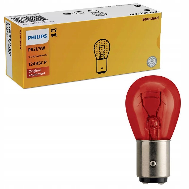

Żarówka Philips PR21/5W Czerwona 1SZT BAW15D