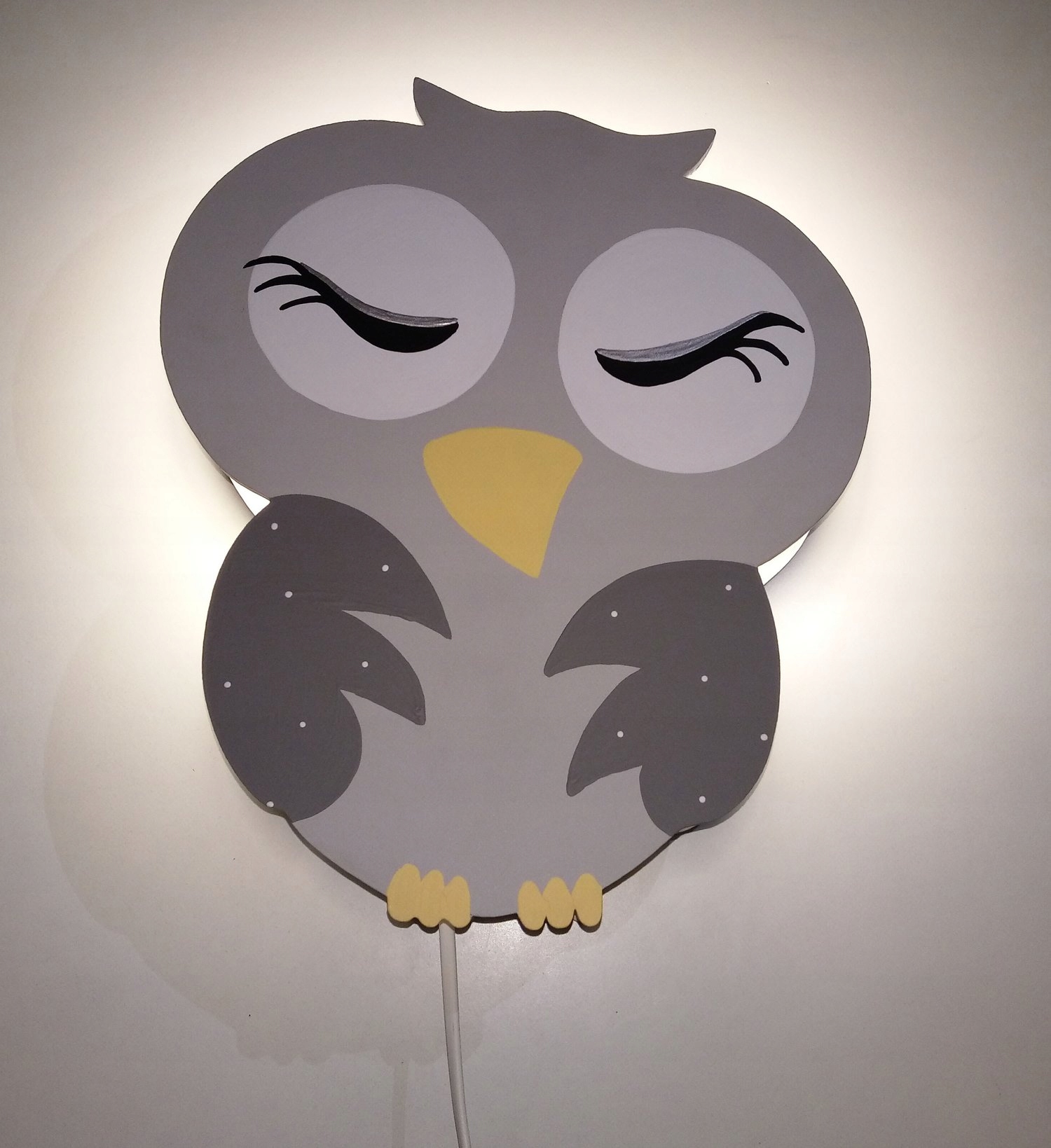 Lampka naścienna Sowa Zasilanie sieciowe