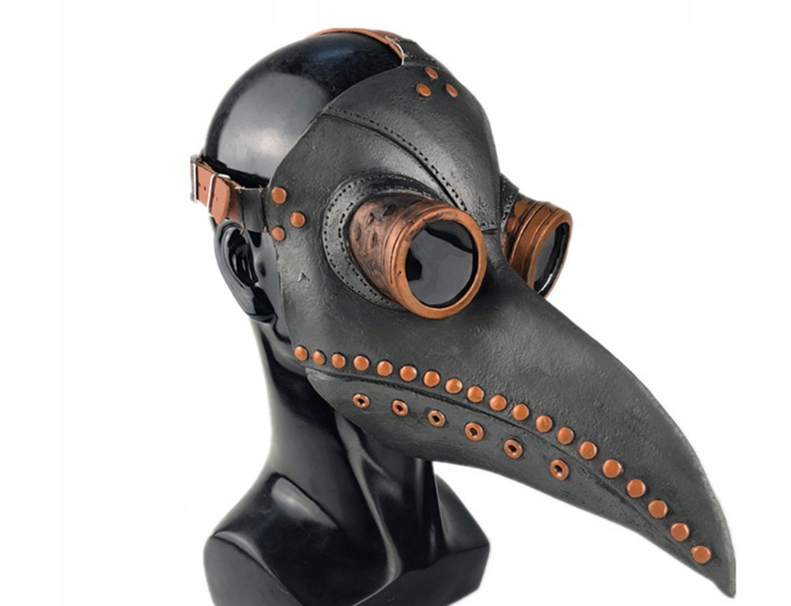 MASKA Z DZIOBEM DOKTOR PLAGI LEKARZA REKWIZYTY DO KOSTIUMU