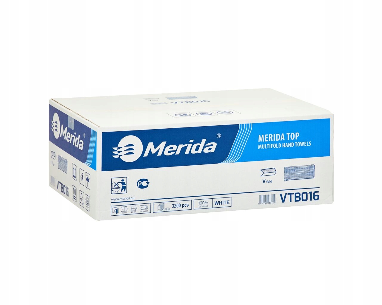 Levně Merida Top Papírové Ručníky Bílé Dvouvrstvé