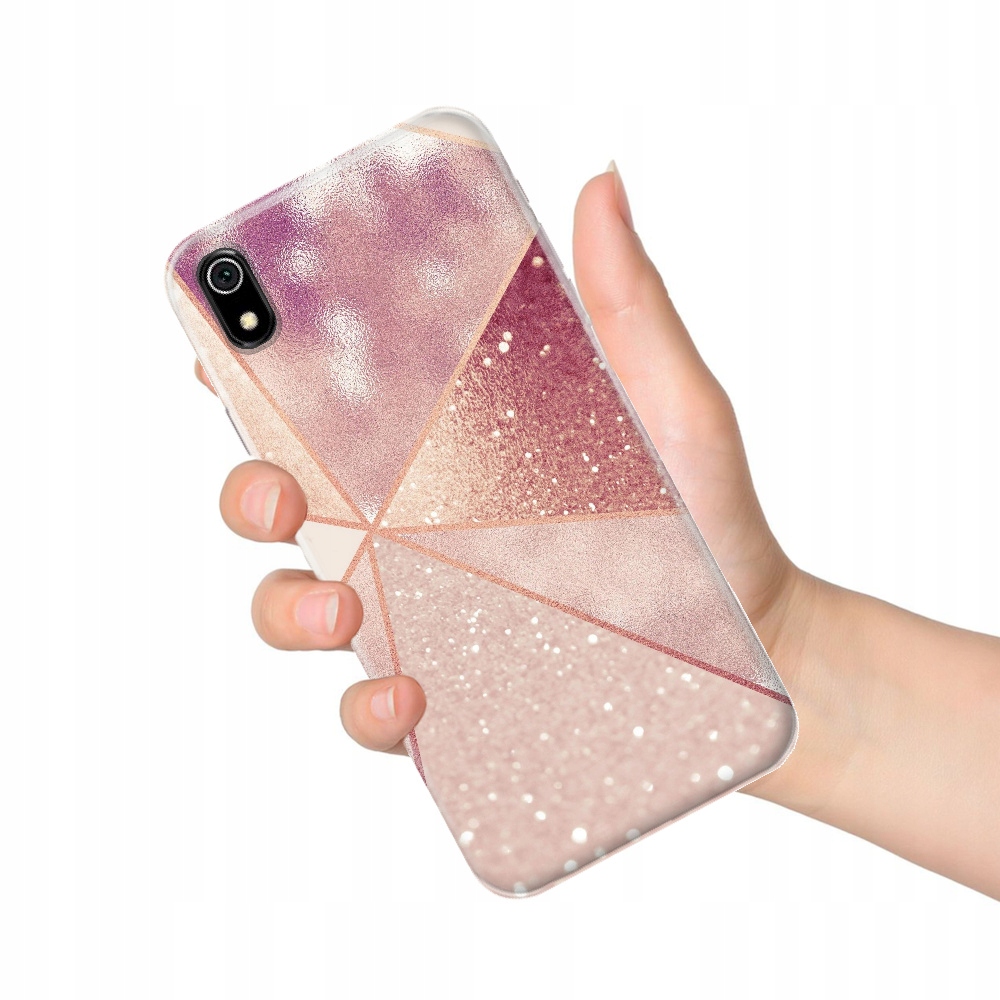 

Etui do Xiaomi Redmi 7A wzory Różowe złoto guma