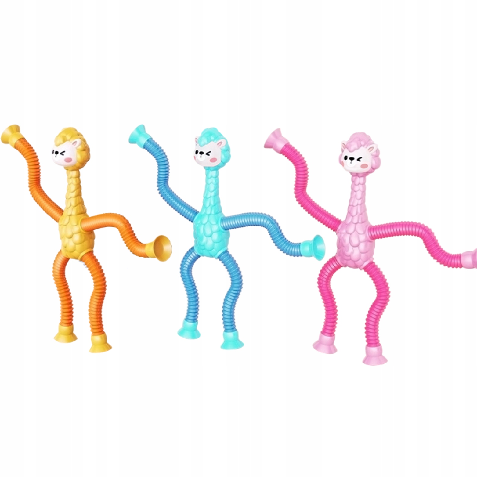 ROZCIĄGAJĄCE SENSORYCZNA ANTYSTRESOWA PRZYSSAWKA FIDGET RURKI TUBY POP LED Marka inna