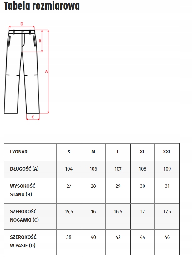 Męskie spodnie LYONAR BLACK MARTES Długość nogawki długa