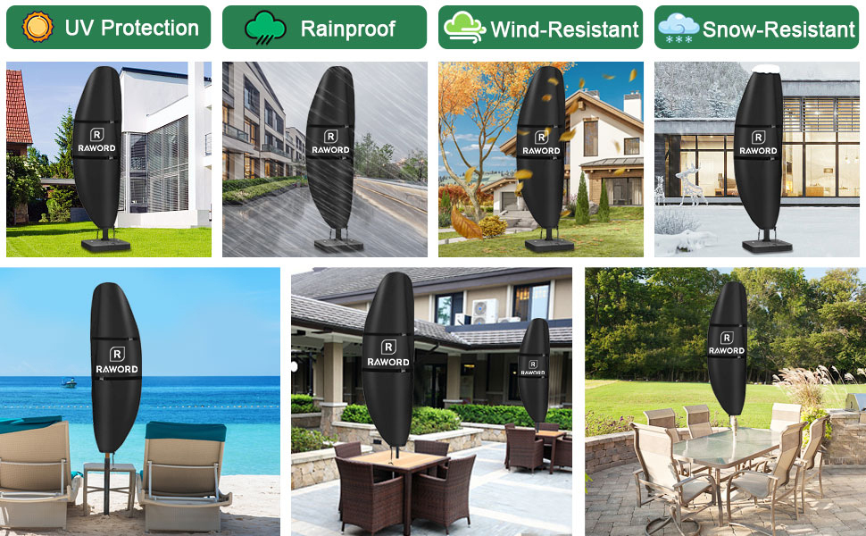 POKROWIEC NA PARASOL OGRODOWY XL ODPORNY SOLIDNY PRZYDATNY NOWOCZESNY SMART Producent inna