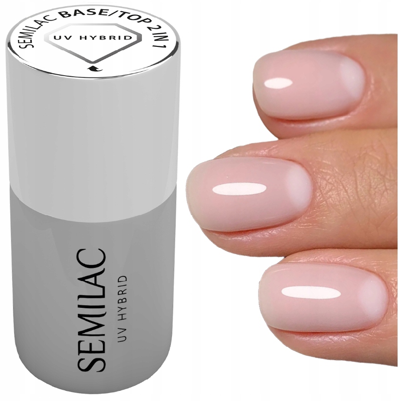 Semilac Baza + Top transparentny 2w1 do lakieru hybrydowego 7ml SEOL