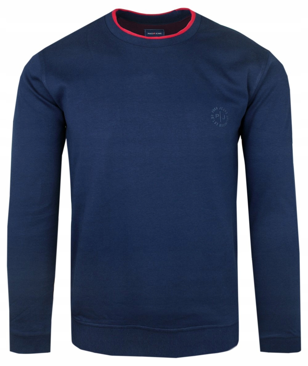 Bavlněná pánská Mikina Pako Jeans s lemováním modrá L