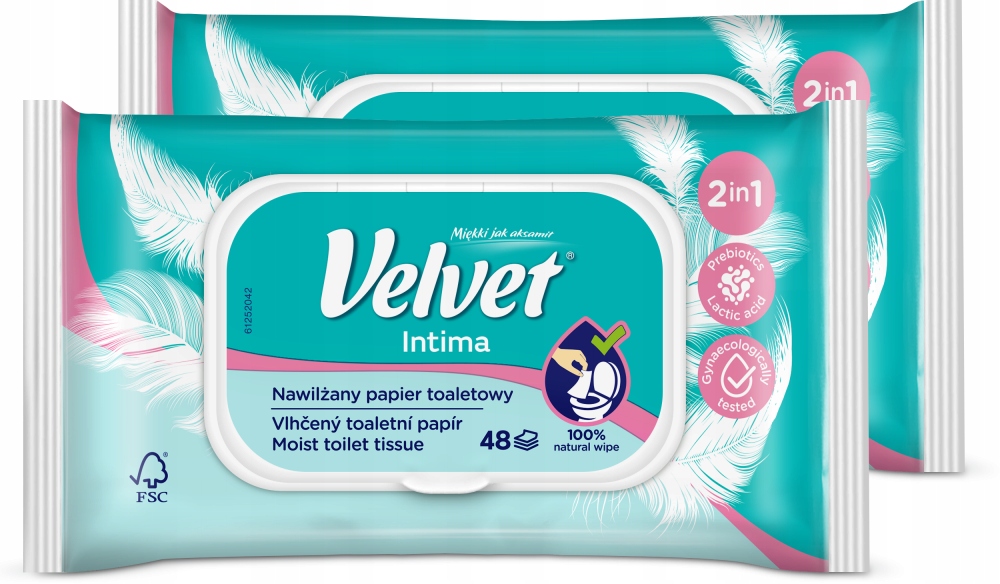 

Papier nawilżany Velvet Intima 42 szt x 2
