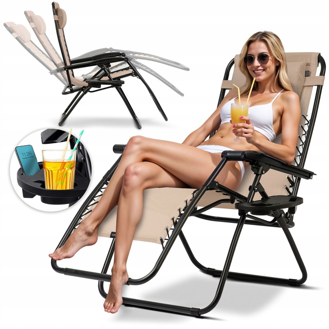 Ležadlo s vankúšom Sofotel ChillWell béžové